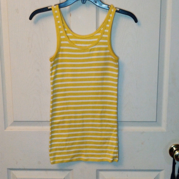 a new day Tops - A New Day Yellow White Tank Size S